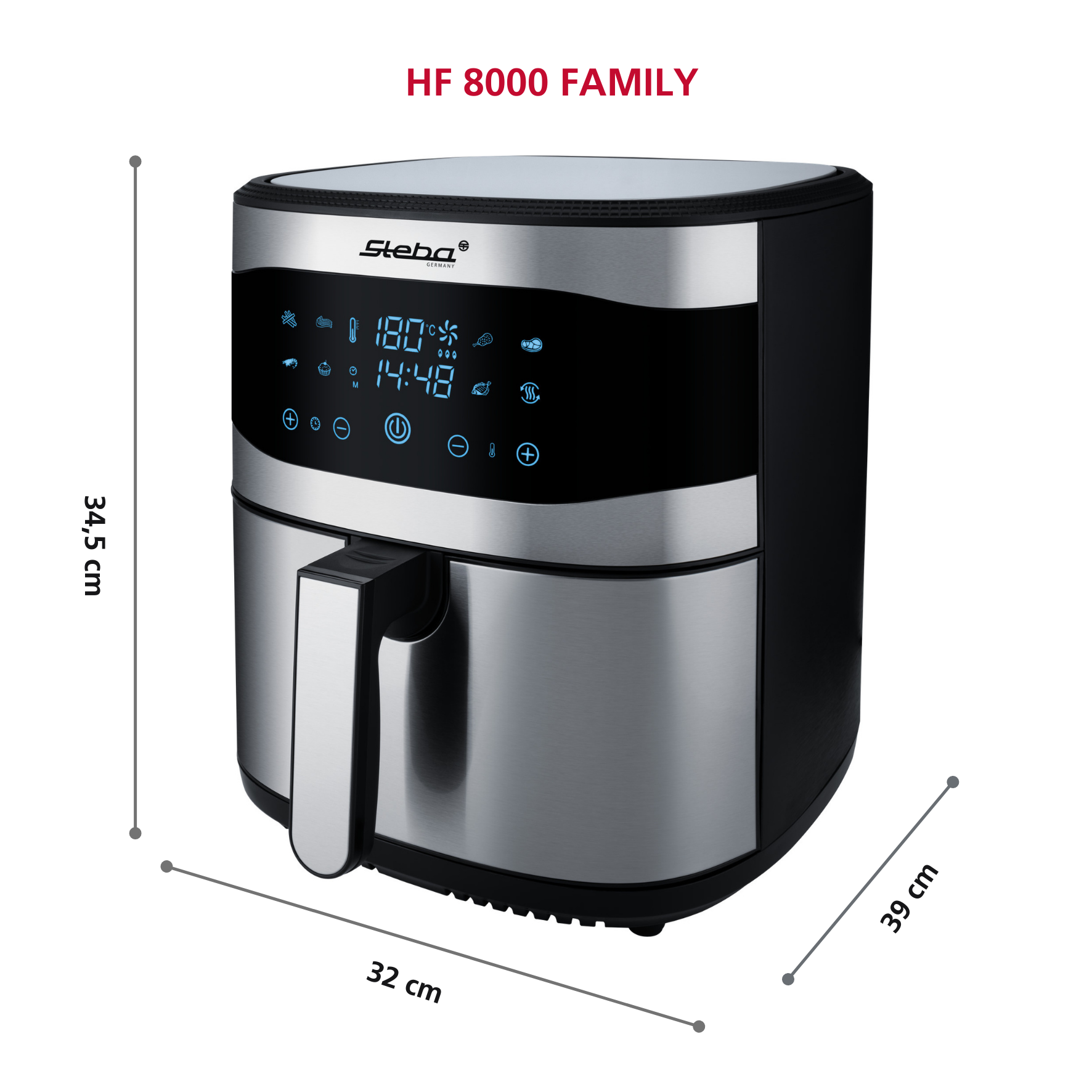 Steba Airfry Family 8 L timer 80-200°C Steba Airfry Family 8 L timer 80-200°C